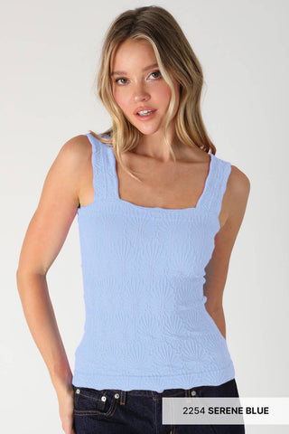 Lace Textured Square Top-Tank Top-NIKIBIKI-Summit Lane Boutique, Women's Apparel and Gifts located in Grand Rapids, MI