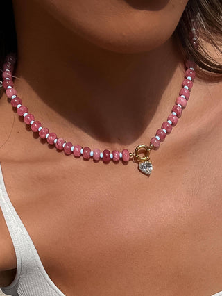Annecy 18K Gold Non-Tarnish Boho Beaded CZ Necklace-Necklaces-Flânerie by MAIQ-Summit Lane Boutique, Women's Apparel and Gifts located in Grand Rapids, MI