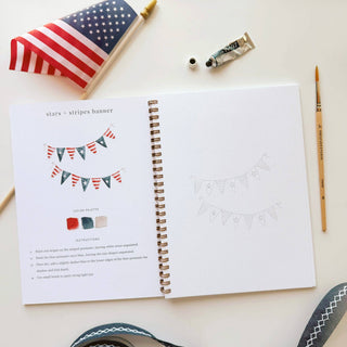 Americana watercolor workbook-Stationary-emily lex studio-Summit Lane Boutique, Women's Apparel and Gifts located in Grand Rapids, MI