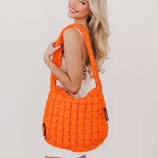 Carmen Quilted Hobo Tote Bag-Handbags-Pretty Simple-Summit Lane Boutique, Women's Apparel and Gifts located in Grand Rapids, MI