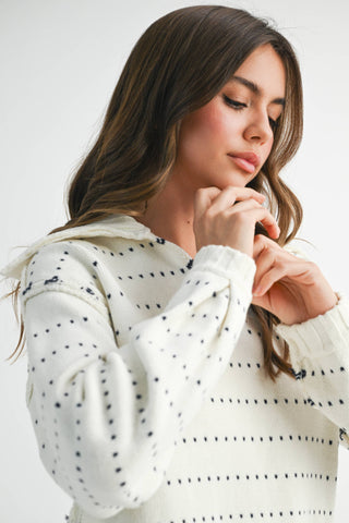 Dot Knit Pullover Sweater-Sweaters-AEMI + CO-Summit Lane Boutique, Women's Apparel and Gifts located in Grand Rapids, MI