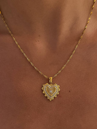 Valea Heart Pendant Necklace-Necklaces-Flânerie by MAIQ-Summit Lane Boutique, Women's Apparel and Gifts located in Grand Rapids, MI