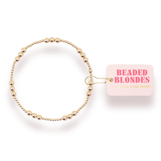 ILY Bracelet in Gold-Bracelets-Beaded Blondes-Summit Lane Boutique, Women's Apparel and Gifts located in Grand Rapids, MI