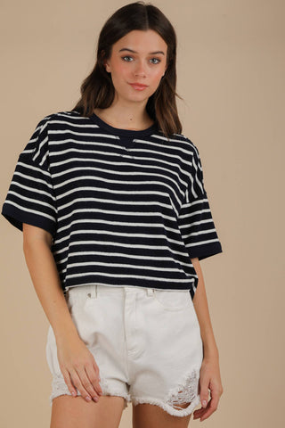 Corinne Top-Short Sleeves-VERY J-Summit Lane Boutique, Women's Apparel and Gifts located in Grand Rapids, MI