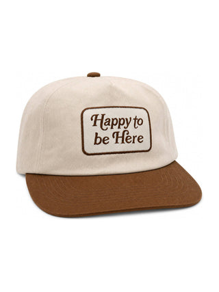 Cotton Snapback Hat | Happy To Be Here-Hats-Trek Light-Summit Lane Boutique, Women's Apparel and Gifts located in Grand Rapids, MI