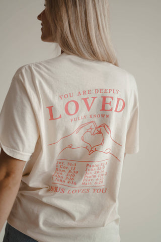 Jesus Loves You Tee | Christian Faith Tee-Graphic Tees-Dear Heart-Summit Lane Boutique, Women's Apparel and Gifts located in Grand Rapids, MI