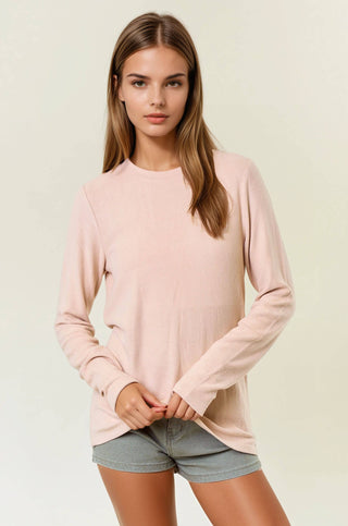 Cleo Soft Knit Long Sleeve-Long Sleeves-Doe and Rae-Summit Lane Boutique, Women's Apparel and Gifts located in Grand Rapids, MI