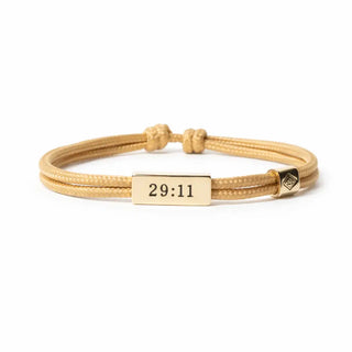 Sentiment Bracelet – 29:11 | Trust the Process, Mustard Cord-bracelet-Lenny & Eva-Summit Lane Boutique, Women's Apparel and Gifts located in Grand Rapids, MI