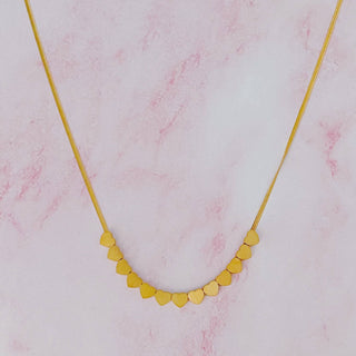 With Me Mini Hearts Necklace-Necklaces-Ellison+Young-Summit Lane Boutique, Women's Apparel and Gifts located in Grand Rapids, MI