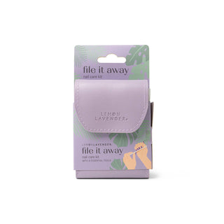Lemon Lavender File It Away Nail Care Kit-Manicure Sets-DM Merchandising-Summit Lane Boutique, Women's Apparel and Gifts located in Grand Rapids, MI