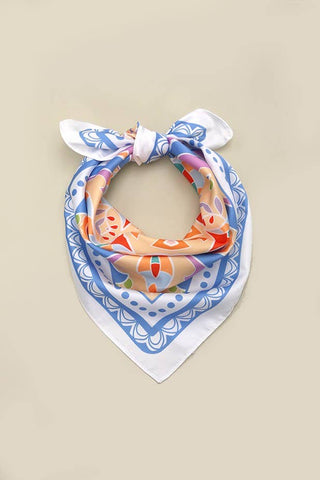 TRIBAL PRINT SILKY FEEL BANDANA SCARF-Scarves-JOSSLYN by wall to wall-Summit Lane Boutique, Women's Apparel and Gifts located in Grand Rapids, MI