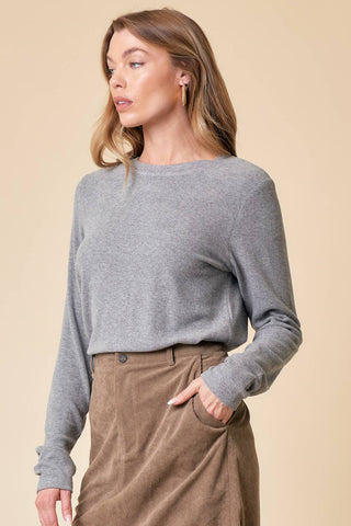 Cleo Soft Knit Long Sleeve-Long Sleeves-Doe and Rae-Summit Lane Boutique, Women's Apparel and Gifts located in Grand Rapids, MI