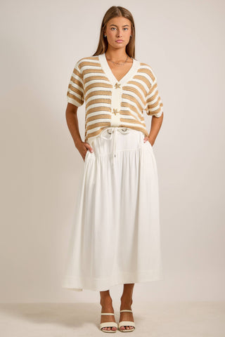 Annika Nautical Stripe Cardigan with Starfish Buttons-Cardigans-Main Strip-Summit Lane Boutique, Women's Apparel and Gifts located in Grand Rapids, MI