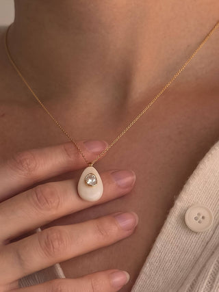 Attica 18K Gold Non-Tarnish Stone CZ Necklace-Necklaces-Flânerie by MAIQ-Summit Lane Boutique, Women's Apparel and Gifts located in Grand Rapids, MI