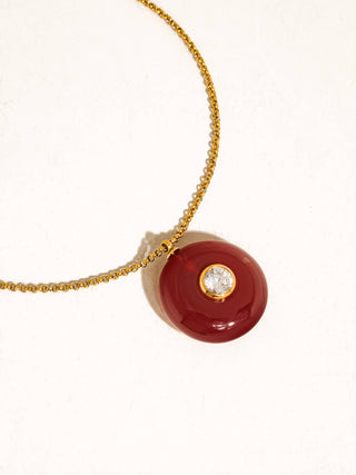 Attica 18K Gold Non-Tarnish Stone CZ Necklace-Necklaces-Flânerie by MAIQ-Summit Lane Boutique, Women's Apparel and Gifts located in Grand Rapids, MI