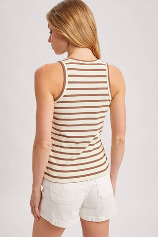 Lydia Stripe Rib Tank-Tank Top-Bluivy-Summit Lane Boutique, Women's Apparel and Gifts located in Grand Rapids, MI