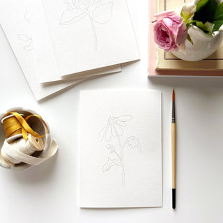 Garden flowers paintable notecards-Stationary-emily lex studio-Summit Lane Boutique, Women's Apparel and Gifts located in Grand Rapids, MI