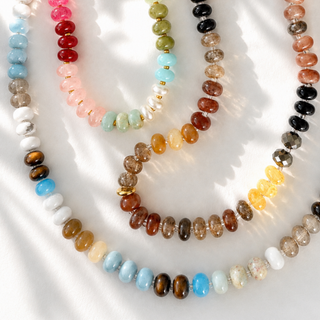 Color Garden Beaded Necklace – Natural Stone Beads Mix-Necklaces-Ellison+Young-Summit Lane Boutique, Women's Apparel and Gifts located in Grand Rapids, MI
