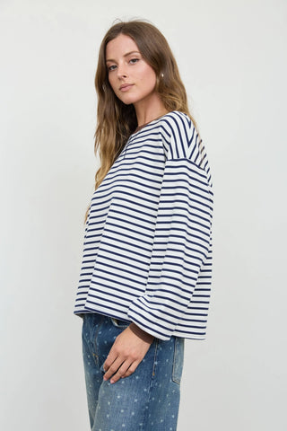 Finley V-Stitch Knit Top-Long Sleeves-Blu Pepper-Summit Lane Boutique, Women's Apparel and Gifts located in Grand Rapids, MI
