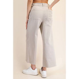 Kaylee Wide Leg Crop-Pants-Rae Mode-Summit Lane Boutique, Women's Apparel and Gifts located in Grand Rapids, MI