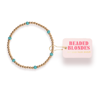 Turquoise Poppi-Bracelets-Beaded Blondes-Summit Lane Boutique, Women's Apparel and Gifts located in Grand Rapids, MI
