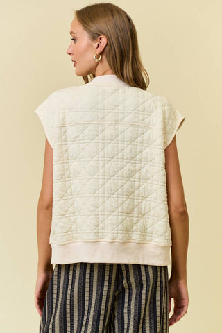 Justine Quilted Vest-Vest-Doe and Rae-Summit Lane Boutique, Women's Apparel and Gifts located in Grand Rapids, MI