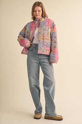Pretty in Patchwork Quilted Jacket-Jacket-&MERCI-Summit Lane Boutique, Women's Apparel and Gifts located in Grand Rapids, MI