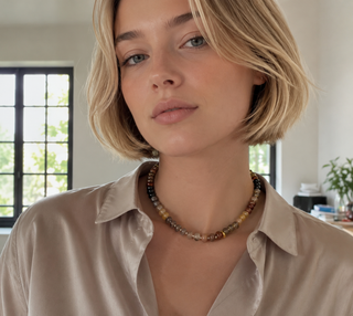 Color Garden Beaded Necklace – Natural Stone Beads Mix-Necklaces-Ellison+Young-Summit Lane Boutique, Women's Apparel and Gifts located in Grand Rapids, MI
