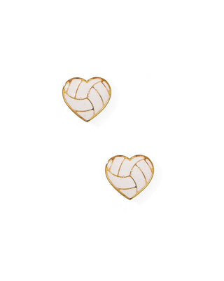 Screwback Stud Earrings - Volleyball-Earrings-LINNY CO-Summit Lane Boutique, Women's Apparel and Gifts located in Grand Rapids, MI