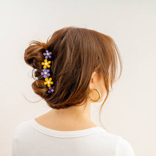 Daisy Claw Clip - Purple + Yellow-Hair Accessories-The Darling Effect-Summit Lane Boutique, Women's Apparel and Gifts located in Grand Rapids, MI
