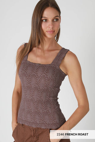 Lace Textured Square Top-Tank Top-NIKIBIKI-Summit Lane Boutique, Women's Apparel and Gifts located in Grand Rapids, MI