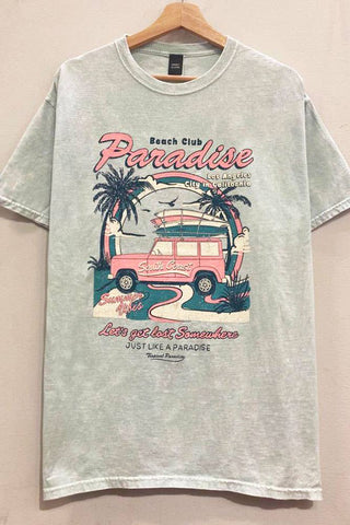Paradise Vacation Mineral Tee-Graphic Tees-Sweet Claire-Summit Lane Boutique, Women's Apparel and Gifts located in Grand Rapids, MI