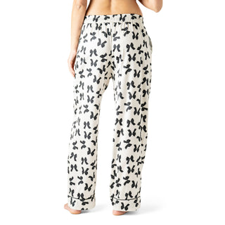 Hello Mello Bow So Lovely Satin Pajama Pant-Lounge Pants-DM Merchandising-Summit Lane Boutique, Women's Apparel and Gifts located in Grand Rapids, MI
