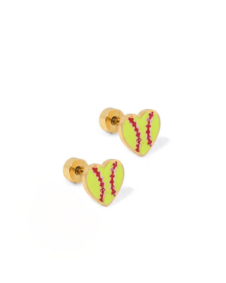 Screwback Stud Earrings - Softball-Earrings-LINNY CO-Summit Lane Boutique, Women's Apparel and Gifts located in Grand Rapids, MI