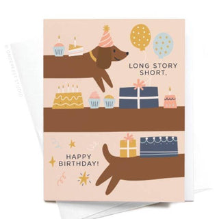Long Story Short Dog Birthday Greeting Card-Greeting Cards-Onderkast Studio-Summit Lane Boutique, Women's Apparel and Gifts located in Grand Rapids, MI