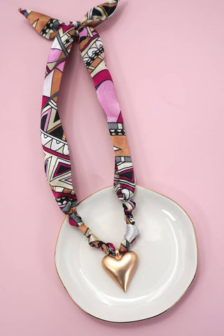 HANDMADE SCARF CHARM NECKLACE-Necklaces-JOSSLYN by wall to wall-Summit Lane Boutique, Women's Apparel and Gifts located in Grand Rapids, MI
