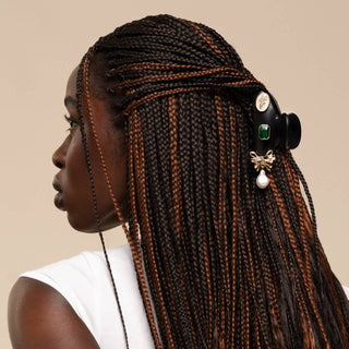 KitschPop™️ Curved Claw Clip 7pc Set Vintage - Black-Hair Accessories-KITSCH-Summit Lane Boutique, Women's Apparel and Gifts located in Grand Rapids, MI