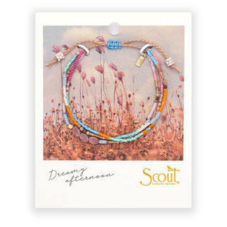 Mixed Media Bracelet - Love/Rhodochrosite/Gold-Scout Curated Wears-Summit Lane Boutique, Women's Apparel and Gifts located in Grand Rapids, MI
