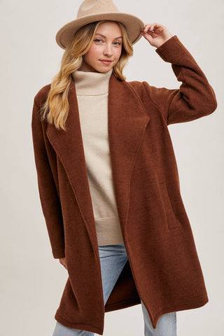 Sally Long Line Jacket-Jackets-Bluivy-Summit Lane Boutique, Women's Apparel and Gifts located in Grand Rapids, MI