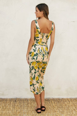 Vintage Lemonade Tulip Hem Midi Wrap Dress-Dresses-Dress Forum-Summit Lane Boutique, Women's Apparel and Gifts located in Grand Rapids, MI