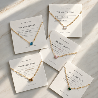 The Month Code Birthstone Necklace Collection-Necklaces-Ellison+Young-Summit Lane Boutique, Women's Apparel and Gifts located in Grand Rapids, MI