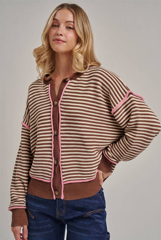Kelsey Button Down Cardigan-Cardigans-BON-Summit Lane Boutique, Women's Apparel and Gifts located in Grand Rapids, MI