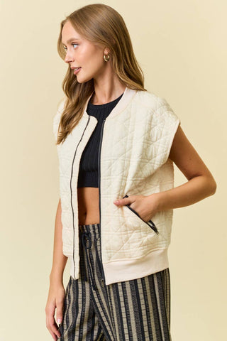 Justine Quilted Vest-Vest-Doe and Rae-Summit Lane Boutique, Women's Apparel and Gifts located in Grand Rapids, MI