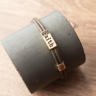 Sentiment Bracelet – Faith | Espresso Brown Cord | Grad Gift-Bracelets-Lenny & Eva-Summit Lane Boutique, Women's Apparel and Gifts located in Grand Rapids, MI