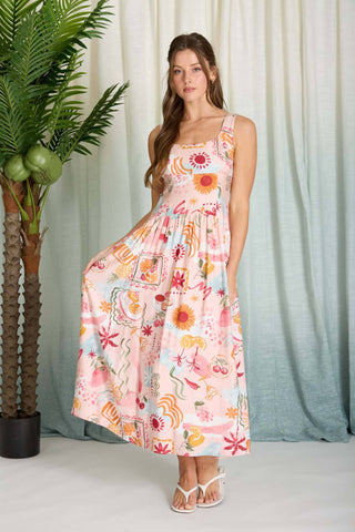 Sunny State Midi Dress-Dresses-Blu Pepper-Summit Lane Boutique, Women's Apparel and Gifts located in Grand Rapids, MI