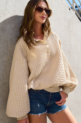 Two Tone Pullover-pullover-La Miel-Summit Lane Boutique, Women's Apparel and Gifts located in Grand Rapids, MI
