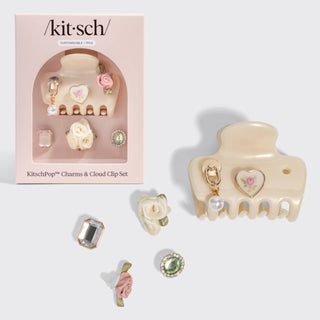 KitschPop™️ Cloud Clip 7pc Set Vintage - Pearlized Cream-Hair Accessories-KITSCH-Summit Lane Boutique, Women's Apparel and Gifts located in Grand Rapids, MI