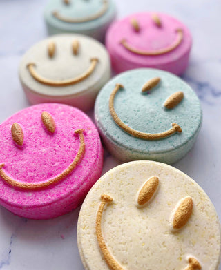 Happy Bath Bomb (Emoji, Smiley)-Bath & Body-The Sister Made-Summit Lane Boutique, Women's Apparel and Gifts located in Grand Rapids, MI