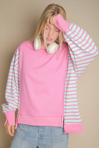 Sabrina Oversized Top-Long Sleeves-VERY J-Summit Lane Boutique, Women's Apparel and Gifts located in Grand Rapids, MI