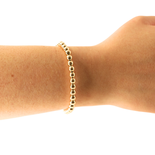 5MM Gold Beaded Bracelet-Bracelets-Beaded Blondes-Summit Lane Boutique, Women's Apparel and Gifts located in Grand Rapids, MI